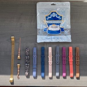 10 Fitbit Alta HR Bands - Small/P - Rare Gold and Jewel-Encrusted Bands Included